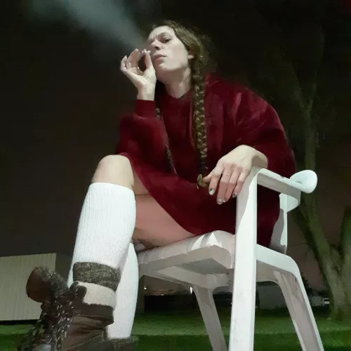 He night sky shows the smoke so well by G0ddessm0mmy