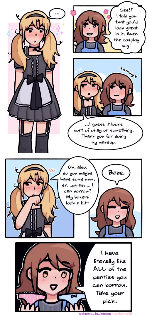 He takes dressing as a maid very seriously... 🎀[OC] by Welcome_To_heaven