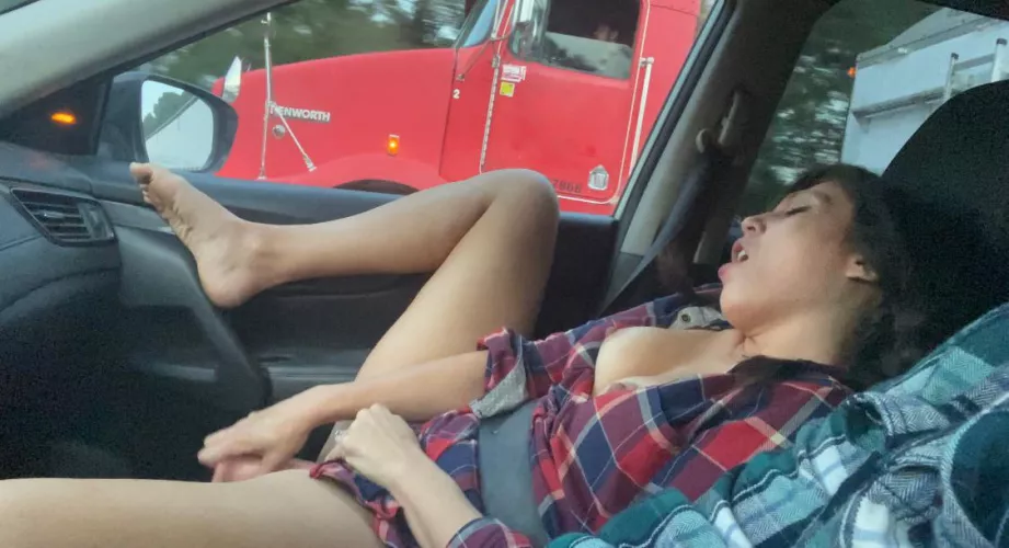 He was trying so hard to concentrate on the road 👀 [F] by officiallauraxxxking