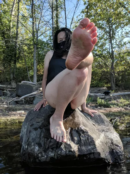 Heading to the lake for a little dip by ukekitty