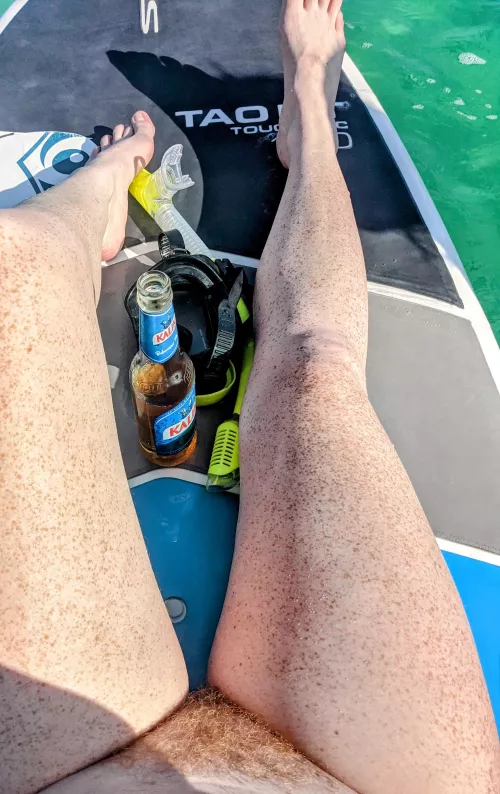 Headline: Naked paddle board leads to winter freckles boom. by frecksfordays