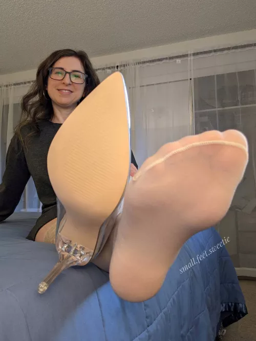 Heel or nylons? by smallfeetsweetie