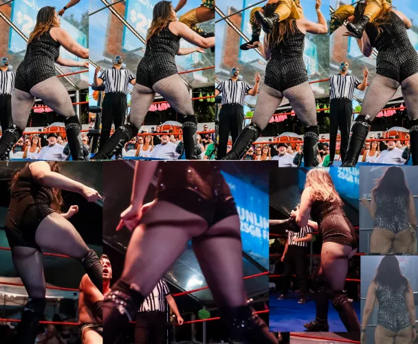 Hefty, thick Nicole Matthews showing off her Canadian bacon by OlBluePlot