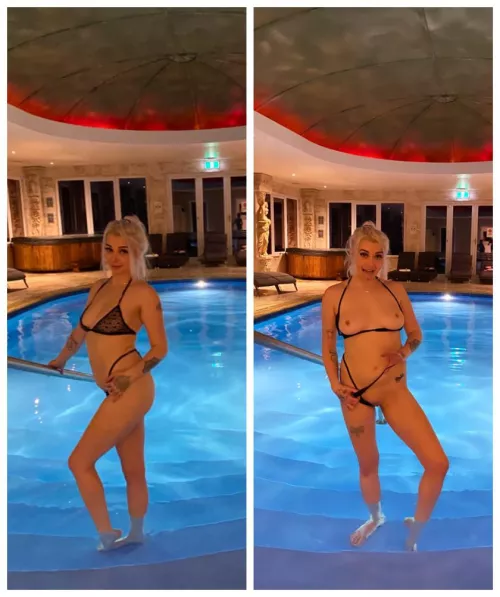 hehe being cheeky at the public pool x by Silly_Western2819