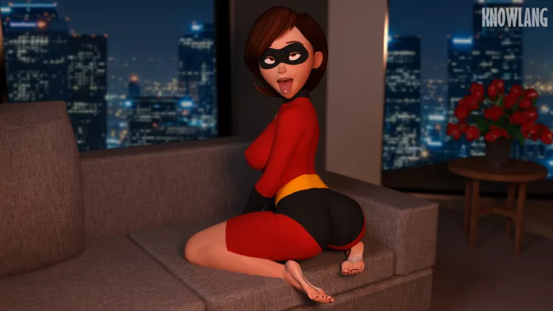 Helen Parr - Ahegao on couch [The Incredibles] by knowlang
