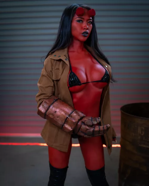 Hellgirl body paint by Linny_Hill by linny_hill