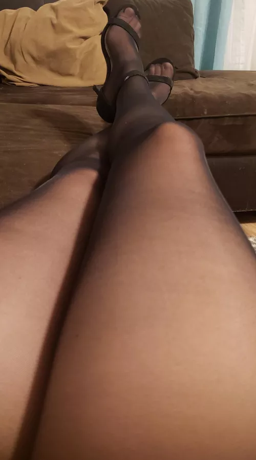 Hello from Virginia! Finally cold enough to wear, not like it mattered. by nylon_couple84