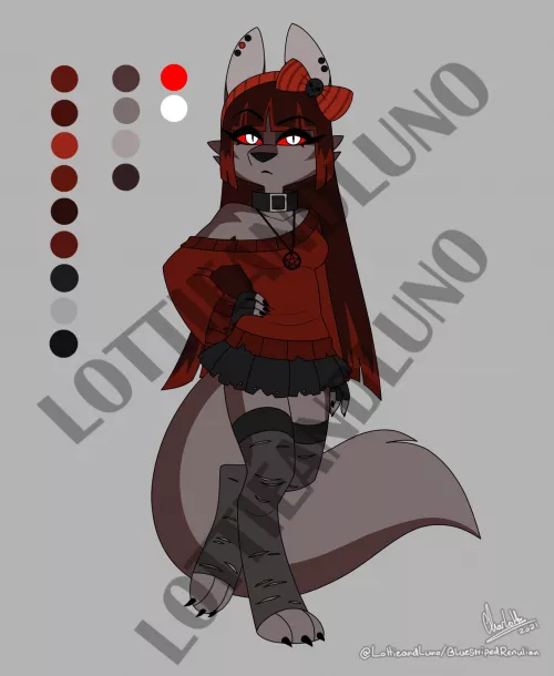Helluva Boss Hellhound adopt for sale! Art by me, auction taking place on my Furaffinity, link in comments :) by LottieandLuno