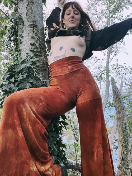 Hemp hippie pants and woodland titties 🥰❤️‍🔥 by jessicafoxblood