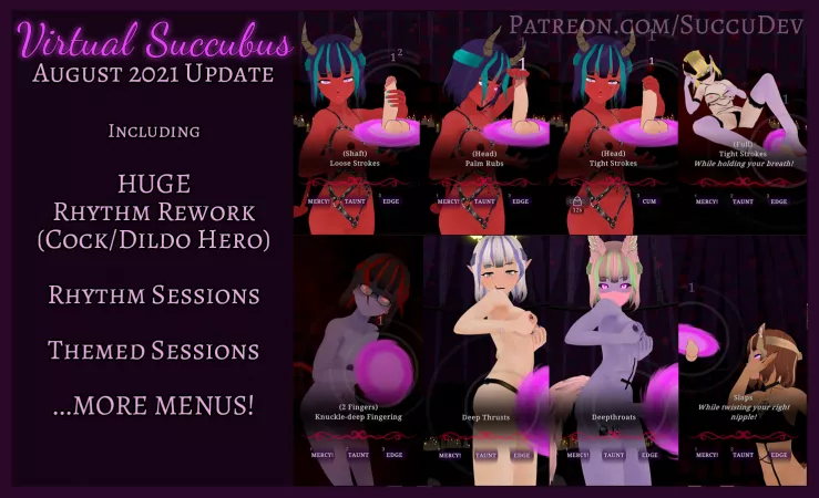 [Hentai Femdom JOI AI] Virtual Succubus 0.20 Is Out! | Huge Rhythm Event Update (Cock/Dildo/CBT Hero) | Rhythm Sessions | Themed Sessions | Web/PC/Android Demos Available! by SuccuDev