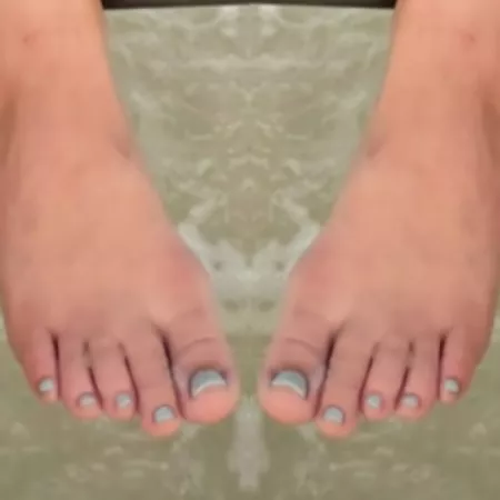 Her grey toes are beautiful!😘💅 by ToesSuckerFeetFucker