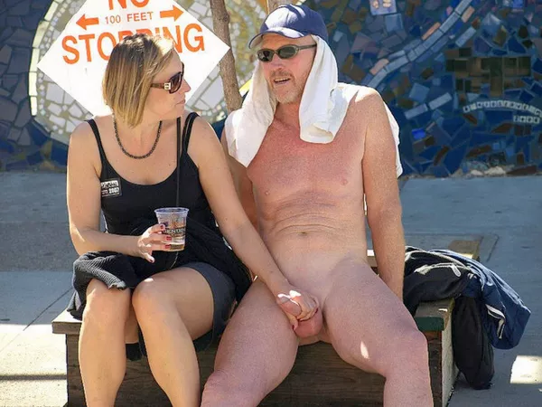 Her hands are full by Public-Erection-CFNM