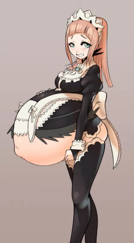 Her Maid Dress no Longer Fits Over Her Belly - [Hellbrain] by The10Cummandments