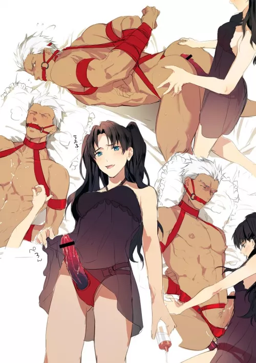 Her pet is lubed up, tied up and ready to get fucked by Oak_jack