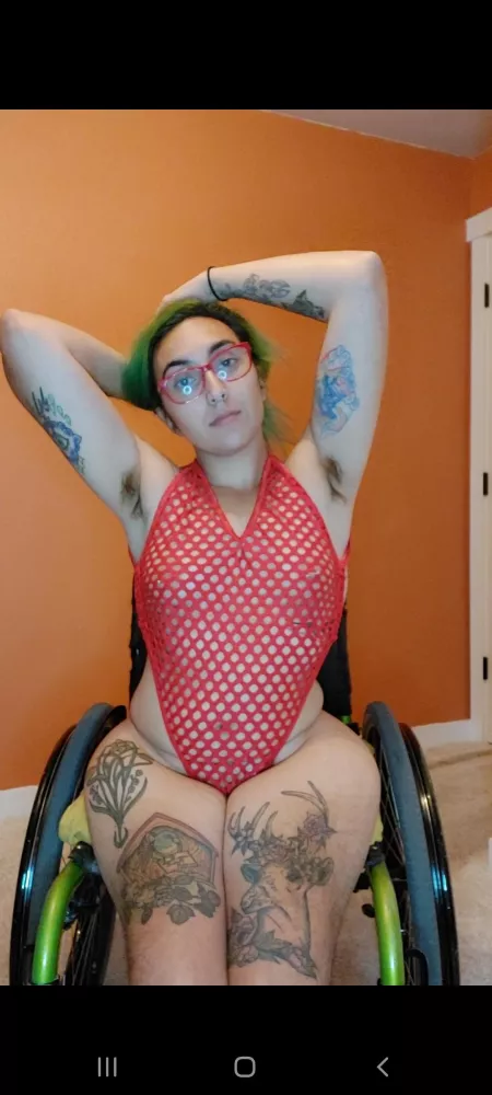 Here for all your hairy, disabled babe needs! 🥵😍 by wheeliecute21