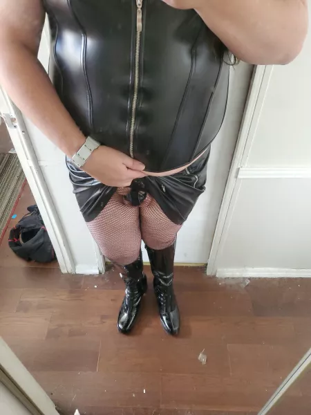 Here is my caged little clitty by Intelligent-Stuff-12