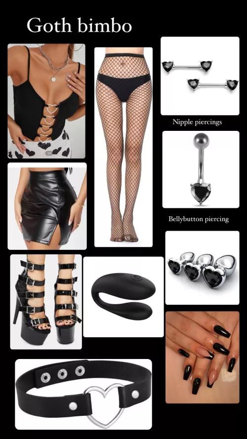 Here’s a lookbook for my goth bimbos 🖤 by Hot-Speaker-6969