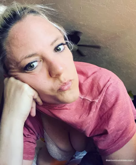 Here’s a peek down my top 💋 by wideawake-