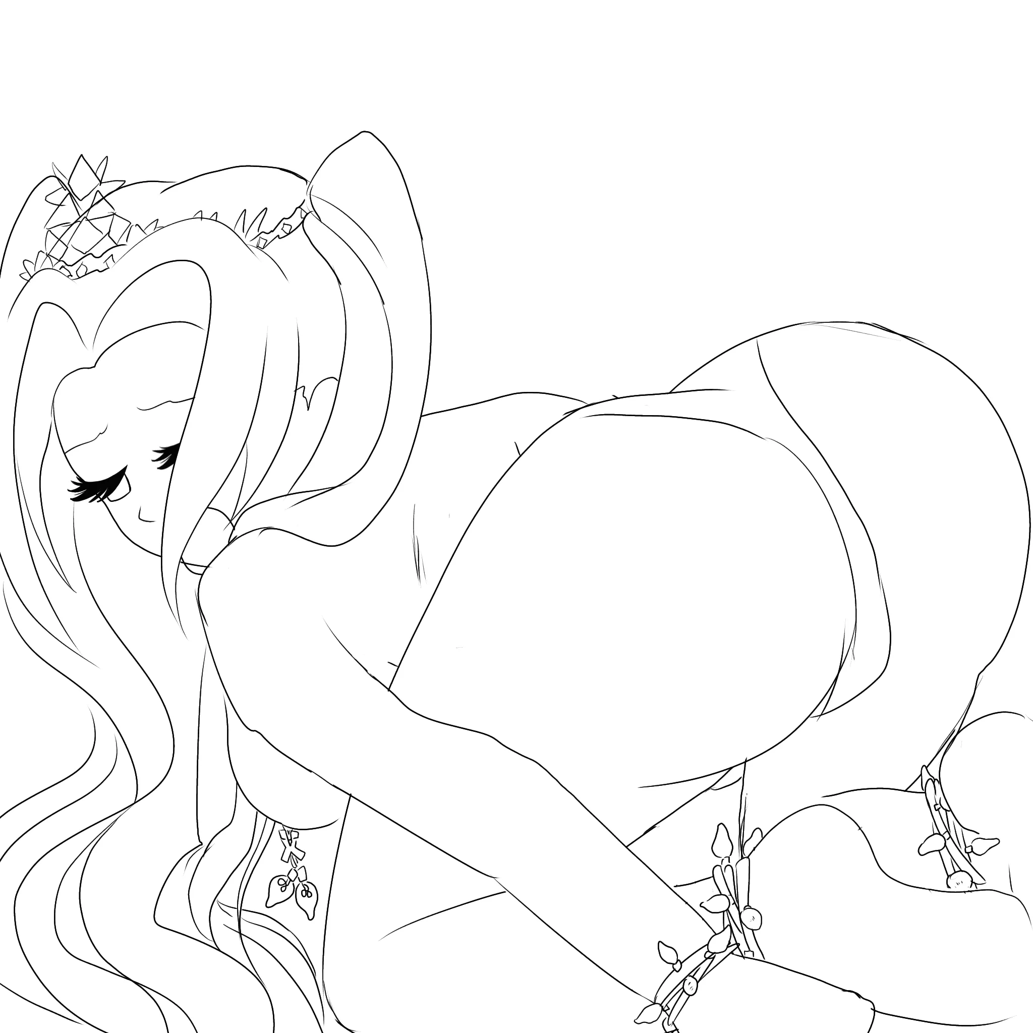 Here's a scrapped sketch of my last holiday Commission 😁 posted by Kea_Zone