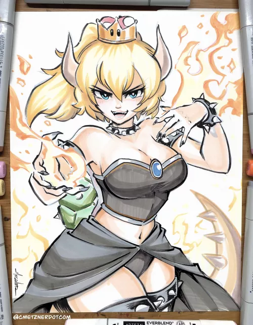 Here’s my drawing of Bowsette! by Spopling