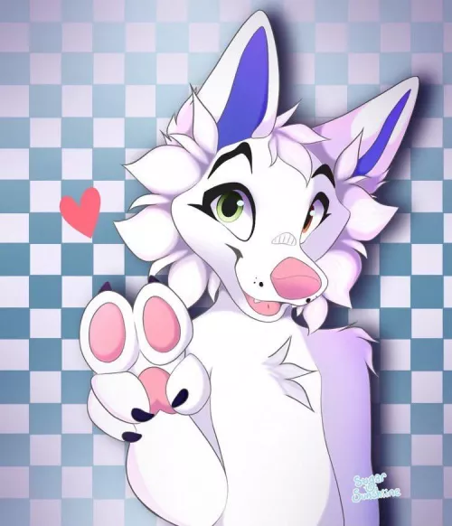 Here’s my fursona rooski! Art is done by @Sugar.n.sunshine on Instagram! by Plenty-Willingness83