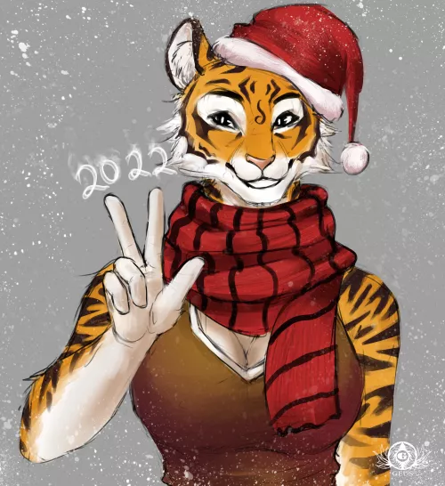 Here's some New Year's Eve art with the wonderful Tigress Furry. Happy New Year to those who already have it, and to those who haven't (me), then to you too, that the next year would be fun, and that your dreams would come true! by Just_Geus