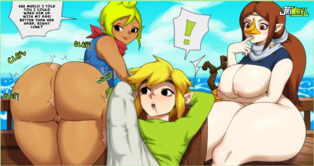 He's more of an ass guy (LOZ) (Link, Medli, Tetra) [jay-marvel] posted by grande-piccolo