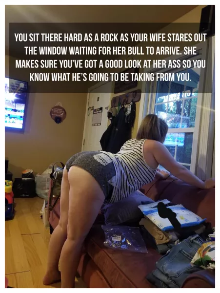 He’s probably going to fuck her right there so all you neighbors know too. Thanks to u/wifeforfun for the pic. by myredditpleasure