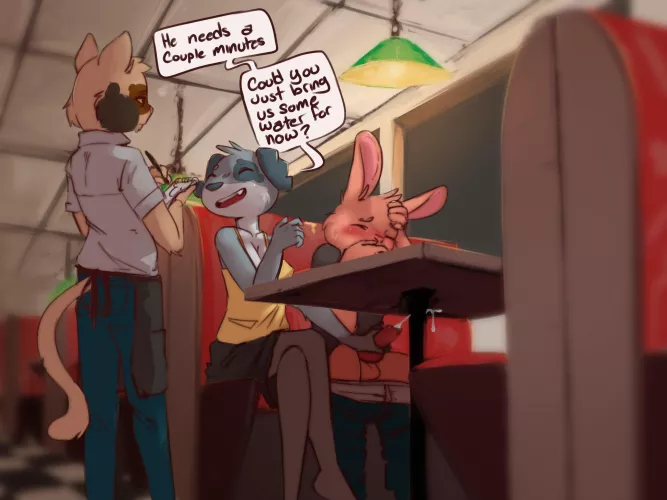 He's seen some shit... Namely what's going on under the table [MF] (Elijah-Draws) by OwO_Bot