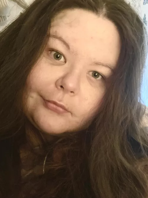 Hey everyone I’m new to these parts! It’s nice to be here! You are all so beautiful so thought I’d introduce myself. My hair is starting to get too thick and long. Time for a cut maybe. by Imperfectly-unique