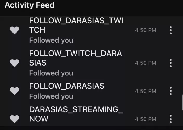 Hey, heads up: during stream I was followbotted and these bots came into my discord and shared screenshots of gore. Please be cautious when you see similar names. by __Delia__
