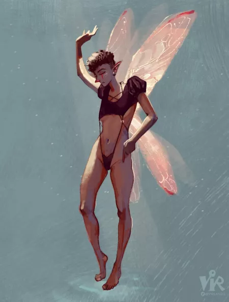 Hey look, a fairy! Dunno if that counts as monster girl but I'm sure she can be scary (quick drawing practice outside commission work) by Kakatrin