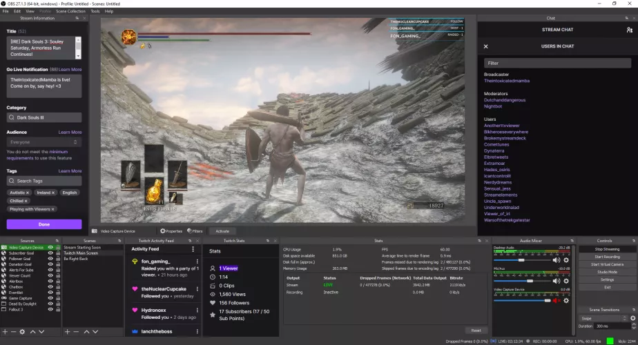 Hey so, I was streaming earlier today and I had all these people in my chat (probably lurking, I'm not sure) but even when I had someone actively talking, (three in fact) the view counter didn't change or update whatsoever. Am I doing something wrong? by TheIntoxicatedViper