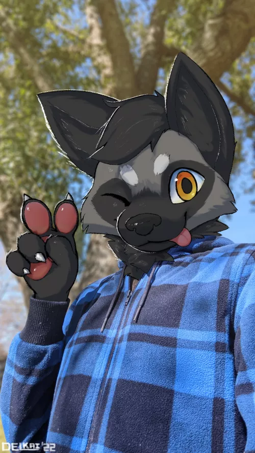 hi, i'm cute (Art by @DelkaiDraws on Twitter) by delkaidraws