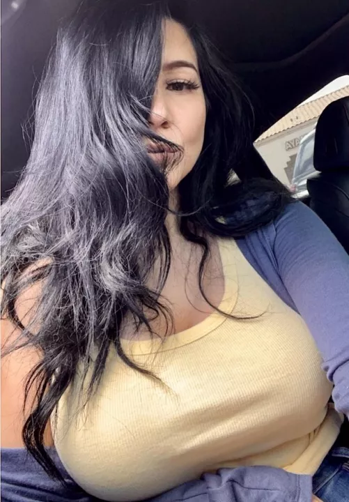 Hiding behind her hair by dirtyhairyy