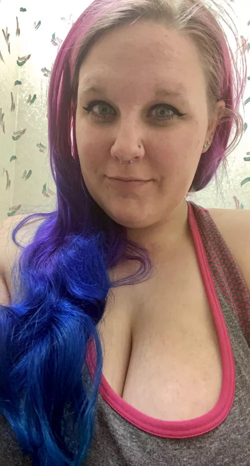 Hiding in the bathroom at work because I need some alone time. 🙈 by Squidneigh