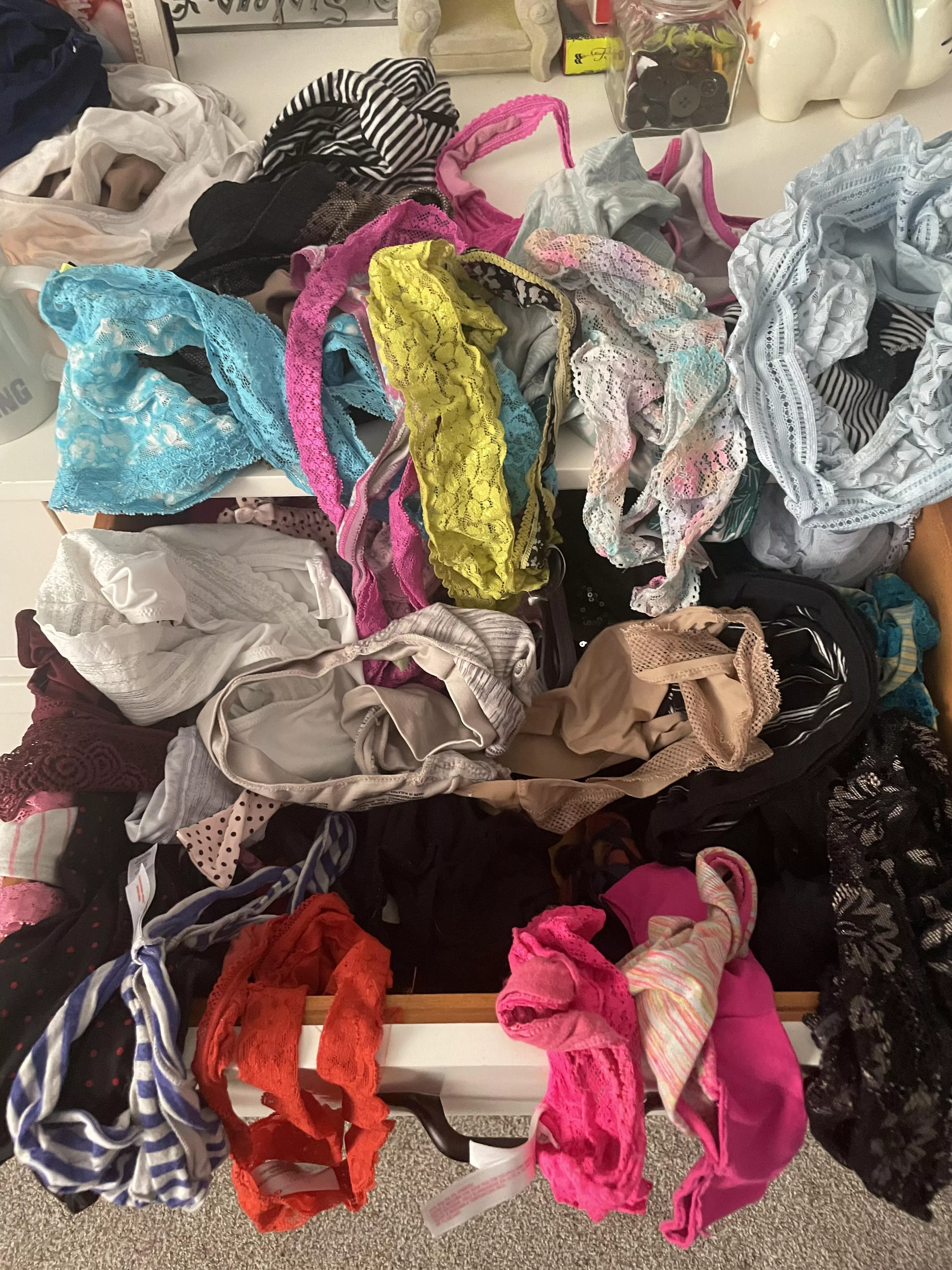Highest bidder gets to choose which pair of wife’s panties I jerk off and cum inside + pics of that and her face posted by Sam_Master