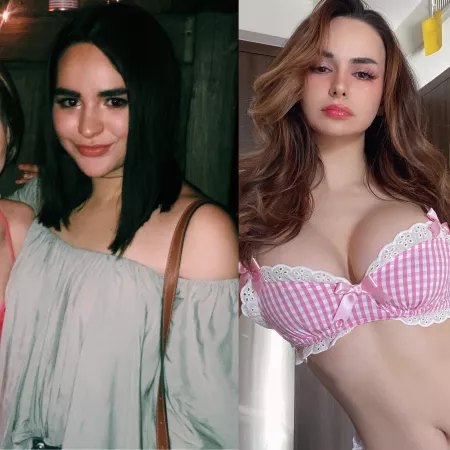 hiii ☺️✨ haven’t posted in here in a while! here’s a 5 year difference 💝💝💝💝 by bimbomeplease