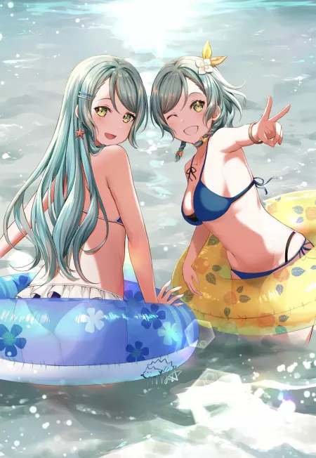 Hina and Sayo Hikawa (BanG Dream) by Hanaby