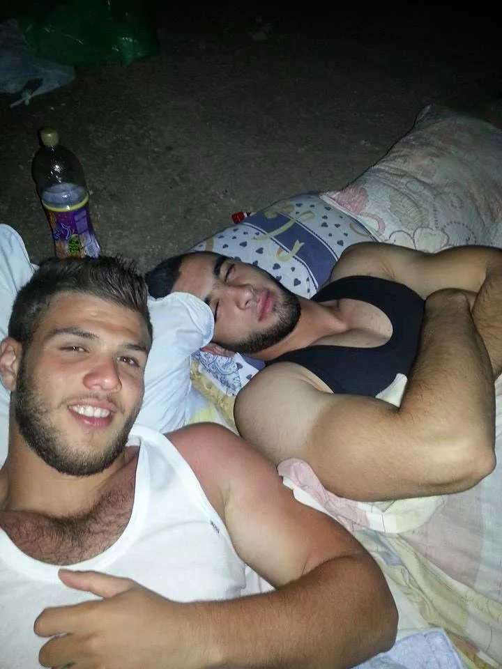His friend is cute when sleeping, selfie time posted by InitialDew