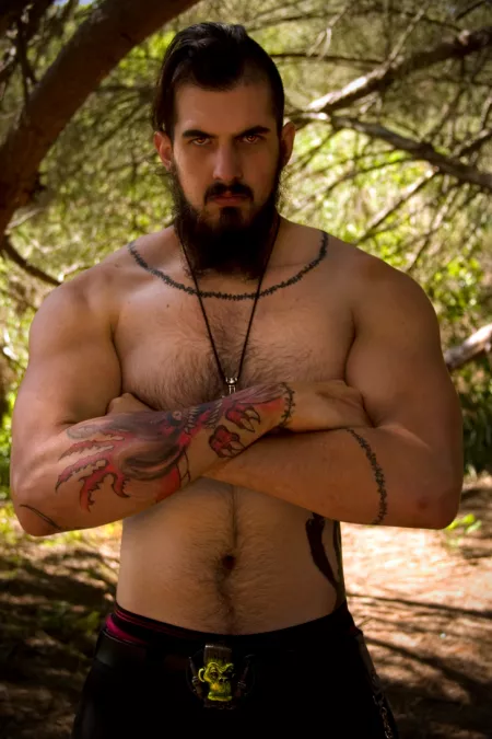 His red eyes are captivating... by INeedAViking