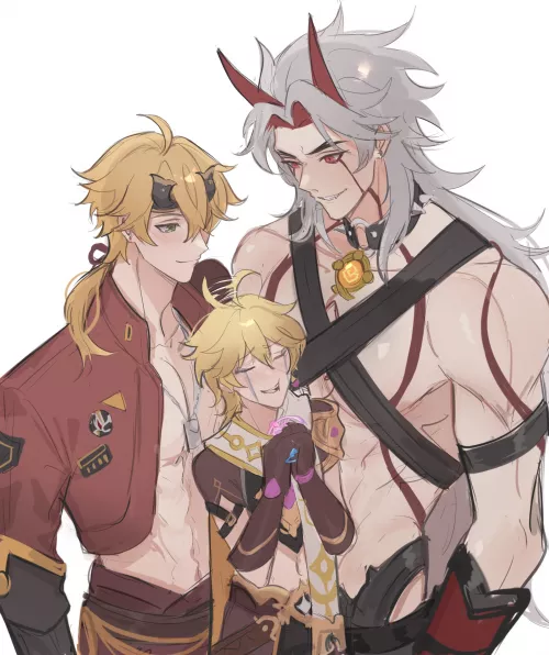 His two studs (Genshin Impact) by AlbertMendez442