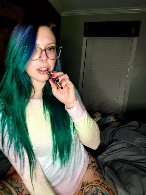 Hit it in the morning hit it at night...im not talking about just the weed 😆 by muffnmandie