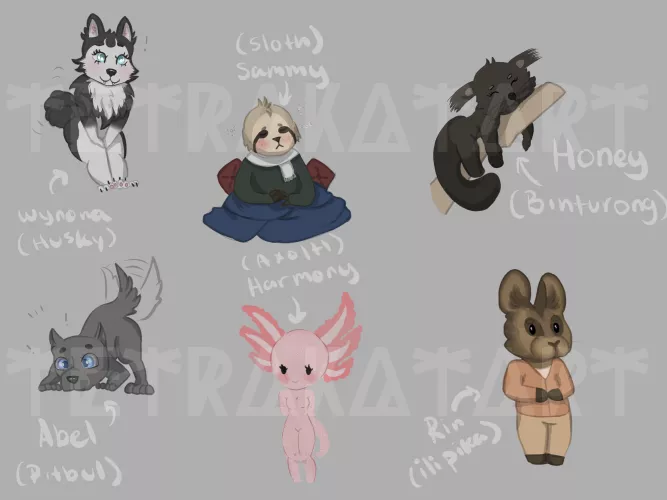 Hoi. o/ I made some adoptable chibis. They are $15 a piece. ; v; Which one is your favorite? (Mine's Abel.) by anti_crust