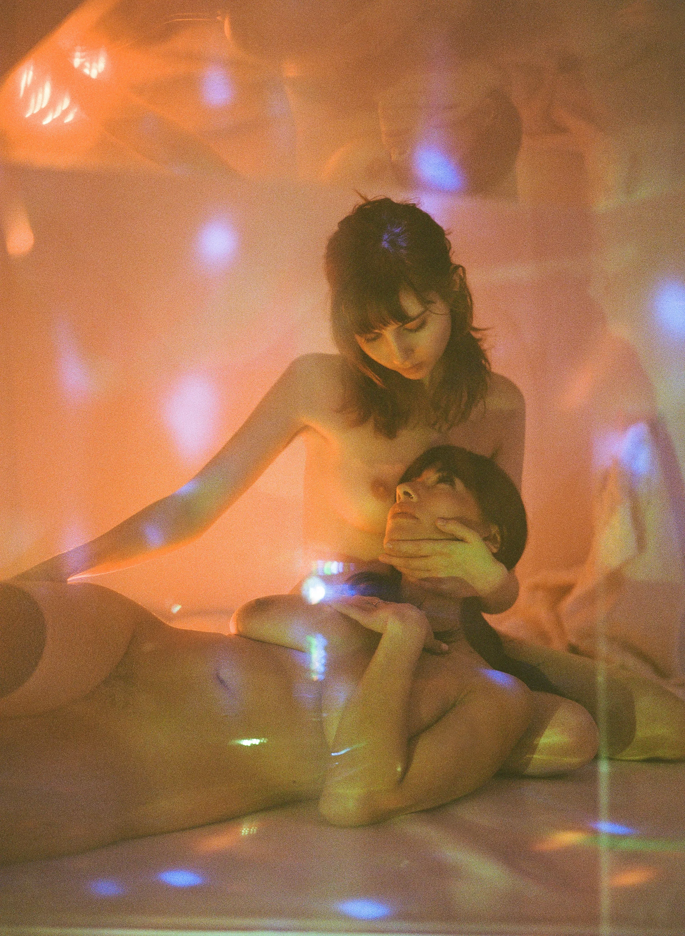 Holding Sabina Magic (film pic from the set of a from a new video!) posted by liararoux