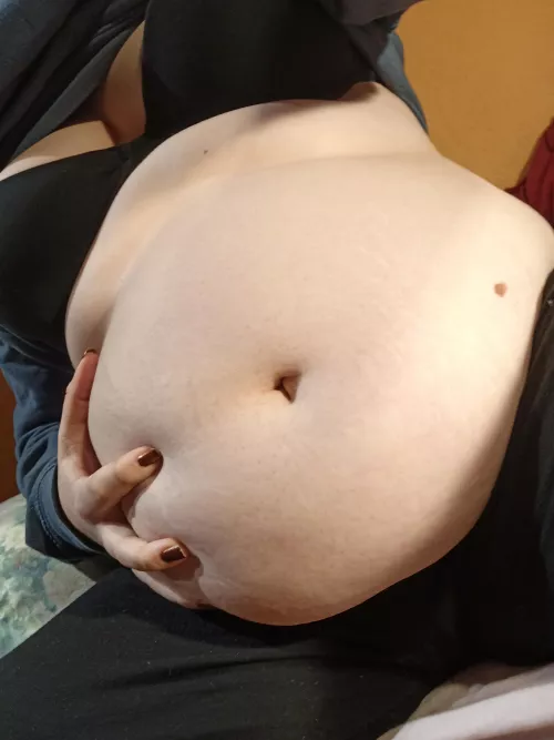 Holiday aftermath 😳 Do you think I overdid it with stuffing myself, or should I keep going like this? 😏 by teengainercutie