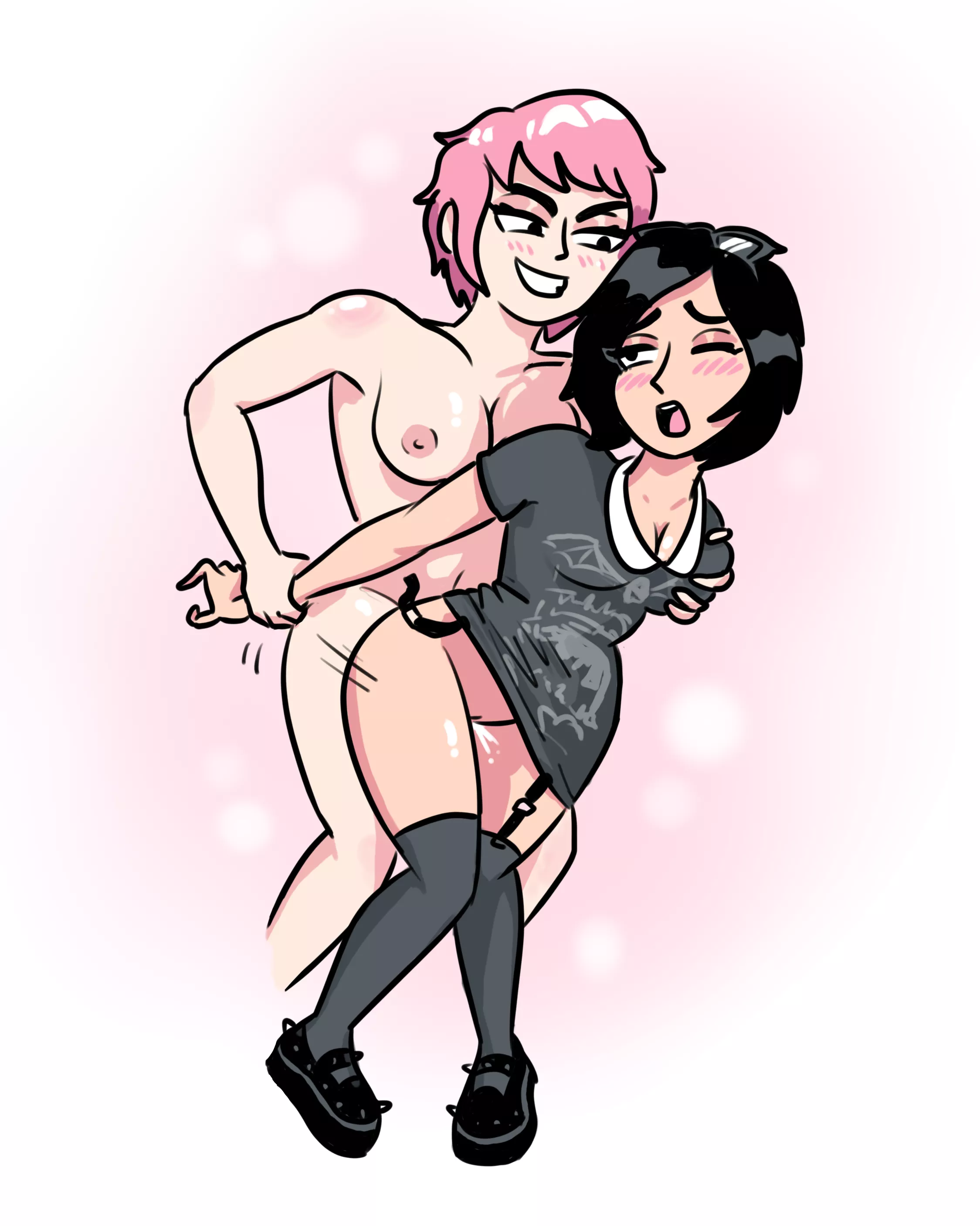 Holly interrupting Suzie's latest photoshoot posted by fizzygal