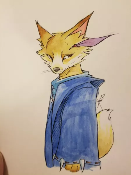 Honeyfrost the Vulpur (fox). A character I made for an Minecraft rp server I'm on :) by yeet-my-life-