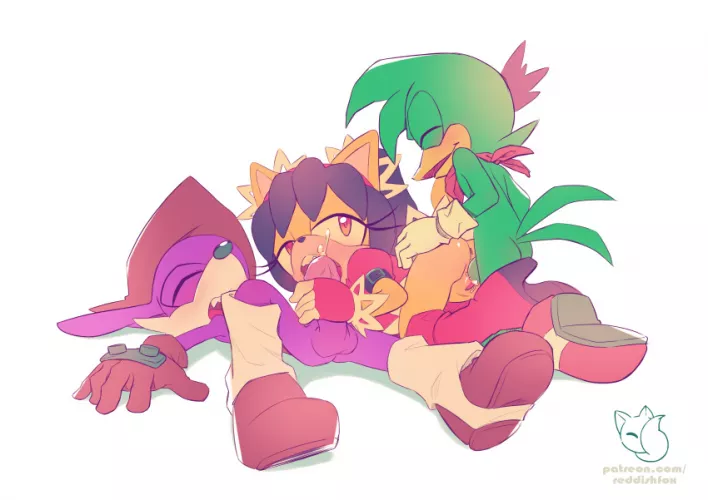 Honey's threesome. [Bean] [Fang] (reddishfox) by Ok_Combination6448