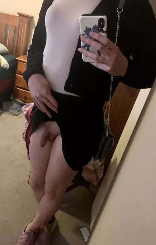 Hope no one notices I’m not wearing panties. What would you do if you caught me? by Trans-girl96